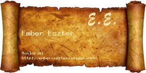 Ember Eszter névjegykártya