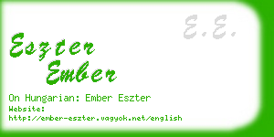 eszter ember business card